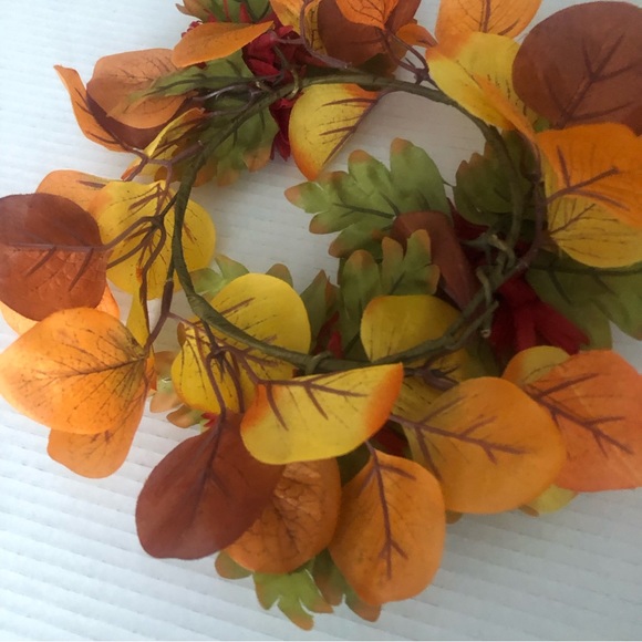 Small Fall Floral Wreath for Door Wall Centerpiece - Fall colors - Picture 6 of 9